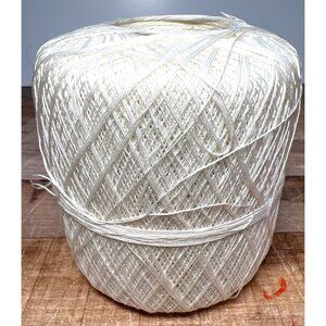 Cotton Crochet Thread Cone - Natural White - Large Spool For Crochet